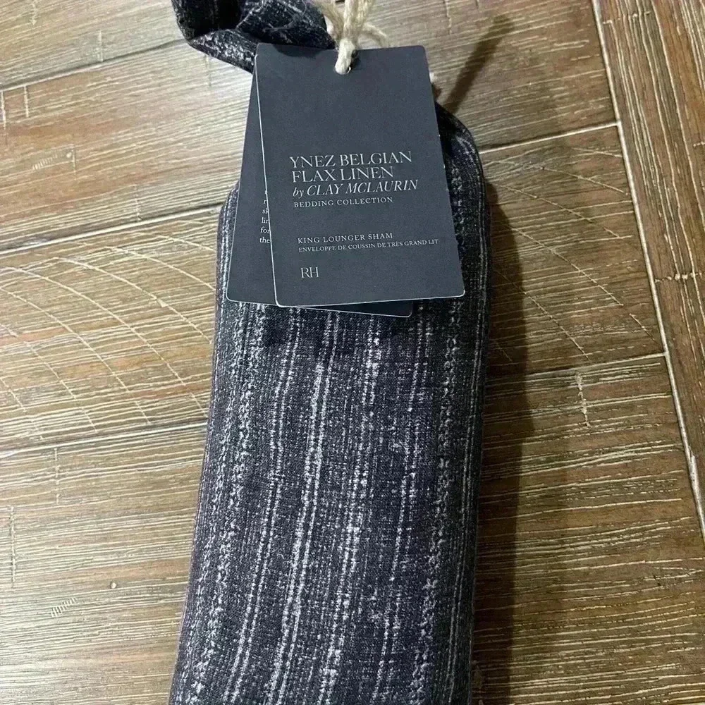 RESTORATION HARDWARE SHAM INEZ BELGIAN FLAX LINEN CLAY MCLAURIN-NWT-King/Queen